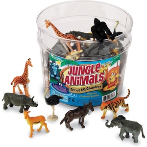 image:imageLearning Resources Jungle Animal Counters Educational Counting and Sorting Toy Classroom Desk Pets Plastic Animal Figurines Jungle Animals Set of 60 Ages 3